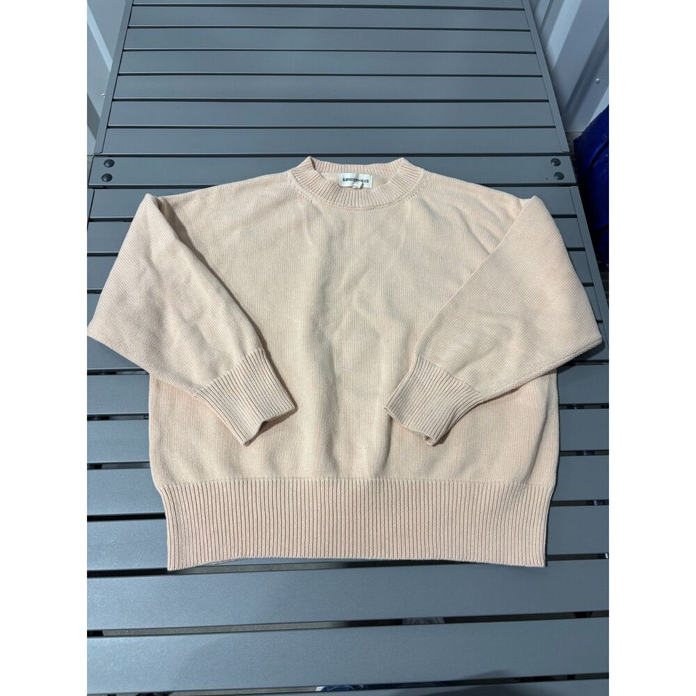 Sonderhaus Sweater Womens Size Small Blush Pink Knit Crewneck